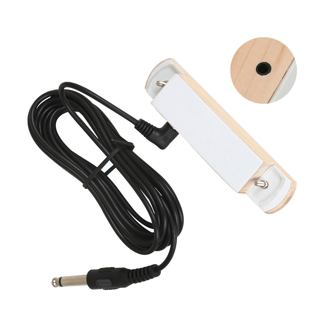 Guitar Bass Pickup Amplifier for Folk Guitar, Guitar Soundhole Wood Pickups with 6.35mm Jacks Acoustic Guitar Pickups