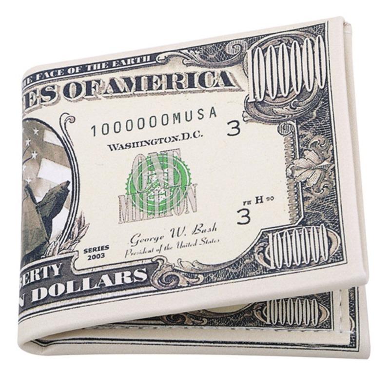 1 PC Fashionable Men And Women's US Dollar Pattern Short US Dollar Wallet PU Waterproof Wallet Fold Wallet NEW