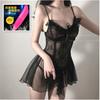 Sexy lingerie pajamas sexy ladies couple uniform seduction pure open suit black lingerie