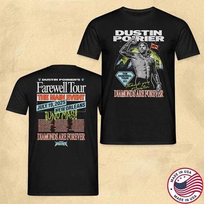 Merchandising di Dustin Poirier The Farewell Tour 2025 T-Shirt