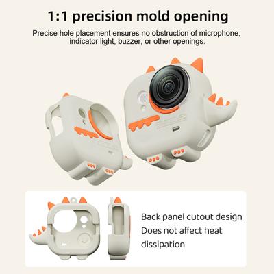 For Insta360 Go Ultra Camera Silicone Cover Body Cartoon Protective Cover Shockproof & Anti-Slip Protector Cover Accessories