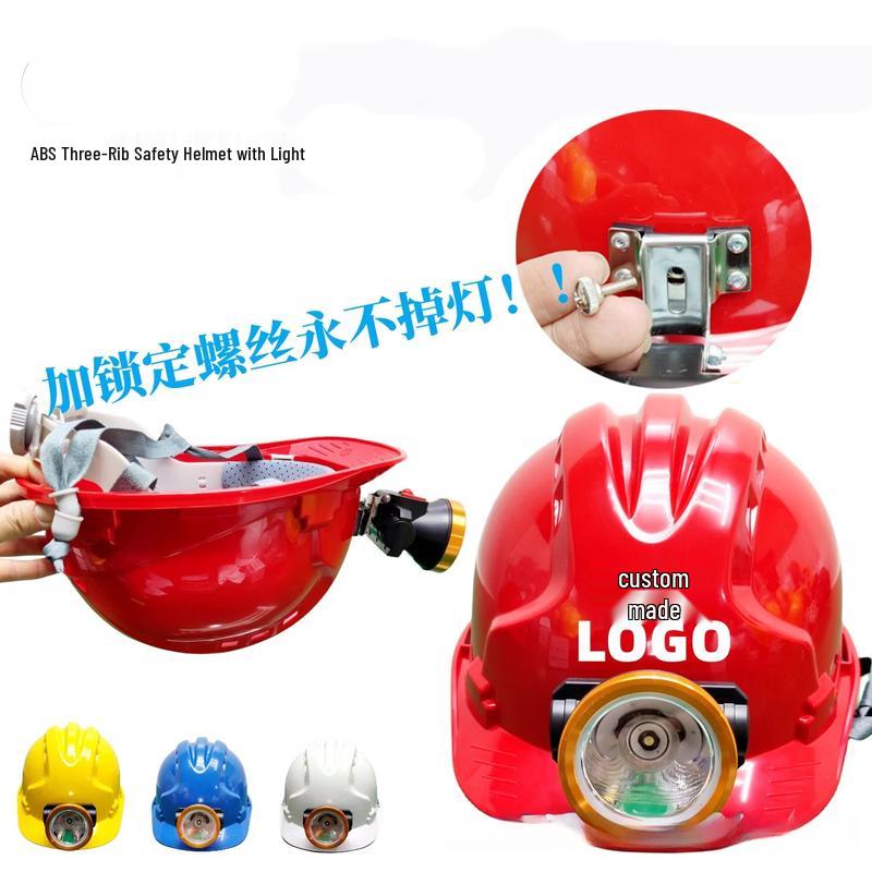 Rechargeable Safety Helmet with Integrated LED Light