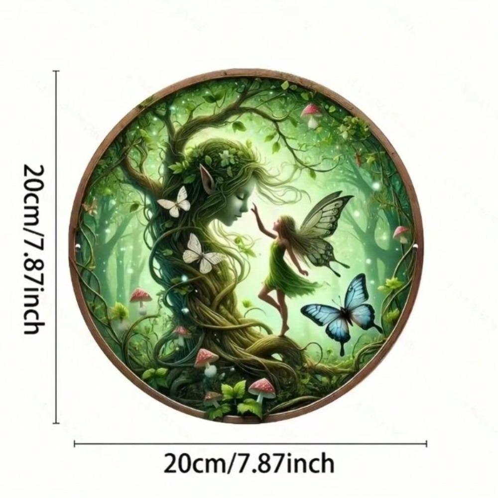 Metal Wall Art Mystical Garden Decor Fairies Butterflies Mushrooms