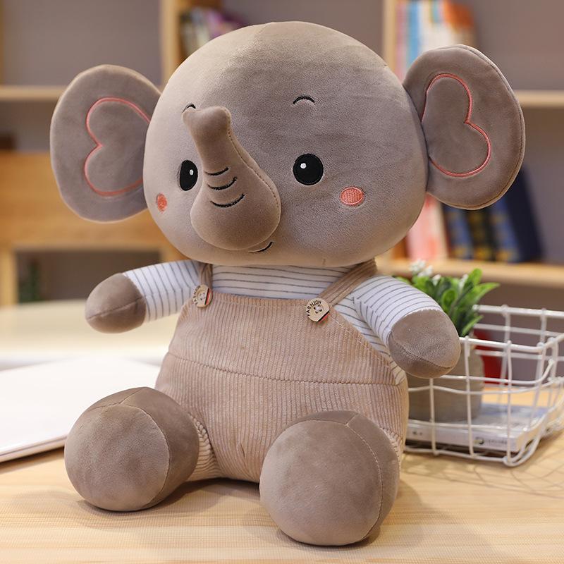 Dropshipping 23-55cm Beruhigendes Elefantenkissen Weiche Schlaftiere Plüschtiere Baby Spielkamerad Geschenke Für Kinder 23cm