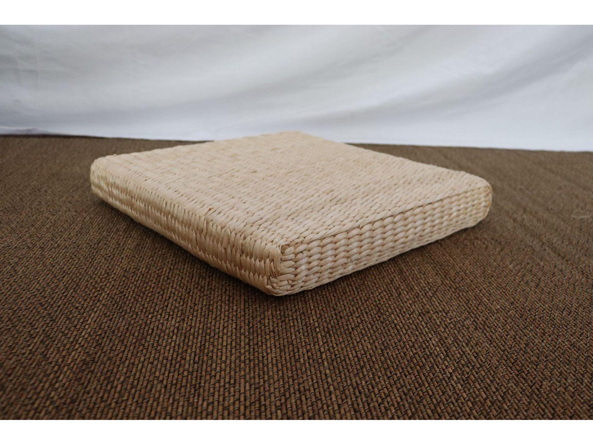 

Японская татами-подушка для медитации: Плетеный травяной футон-мат, утолщенный квадратный ротанговый коврик для пола. 40x40cm