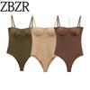 Zbzr Summer New Women clothes Western Style Niche Fashion Slim fit Silk Satin Texture Underwear Jumpsuit