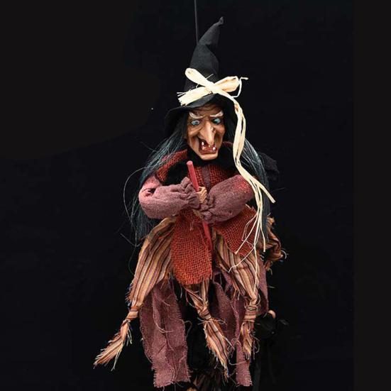 Halloween Witch Sound Activation Function Screaming Sounds Horror Atmosphere Voice Control Electric-props Haunted House Setting Ornament Hanging