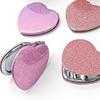 1 Piece Dual Sided Portable Heart Shaped Compact Mirrors Folding Makeup Mirror Travel Size High Definition Pocket Vanity