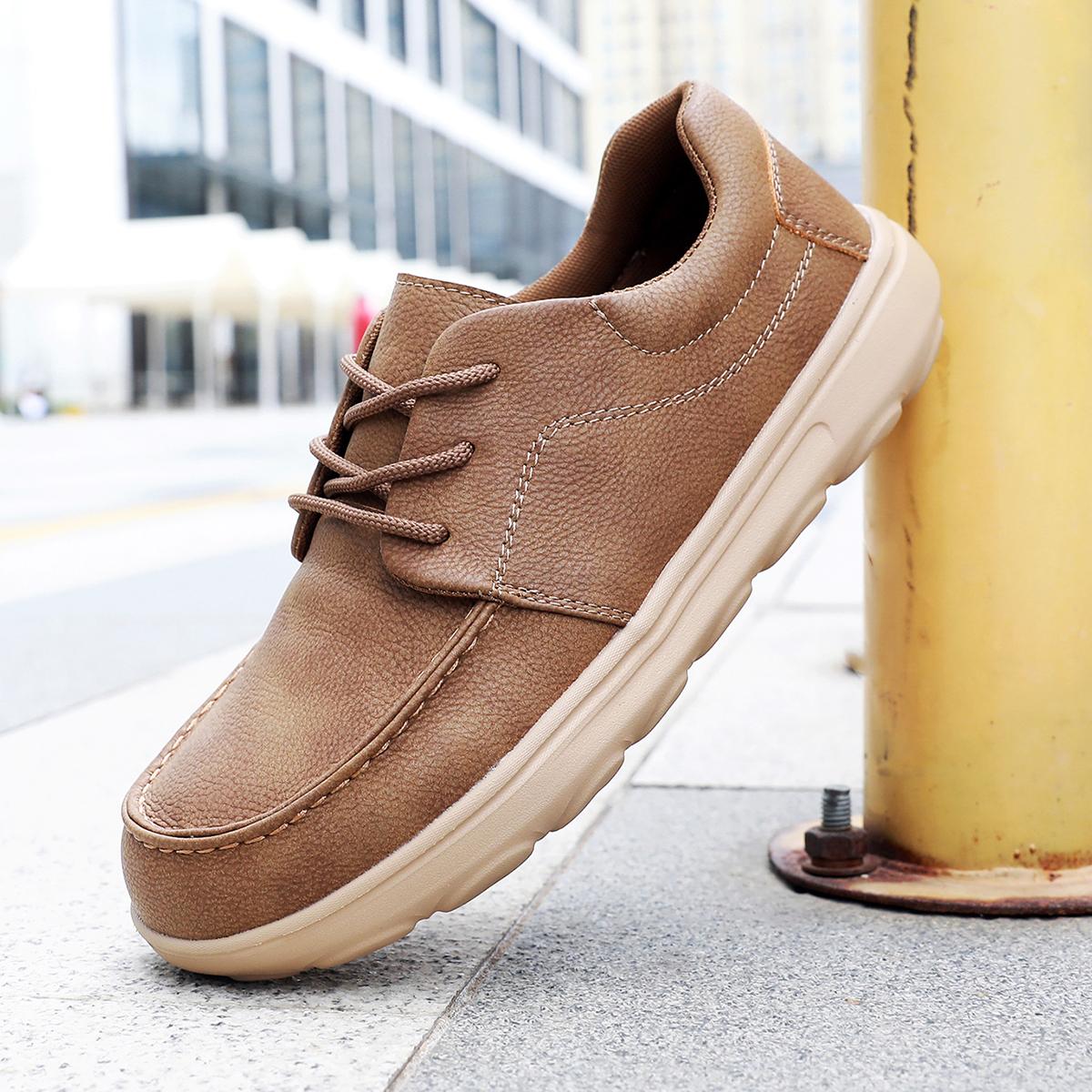 

Men Shoes Leather Casual Shoes Light Leisure Sneakers Daily Loafers For Men 39