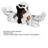 jijijing Halloween White Robe Ghost Figurine, Spooky Wizard Decorative Statue, Gothic Sculpture Candle Holder, for Home Bedroom