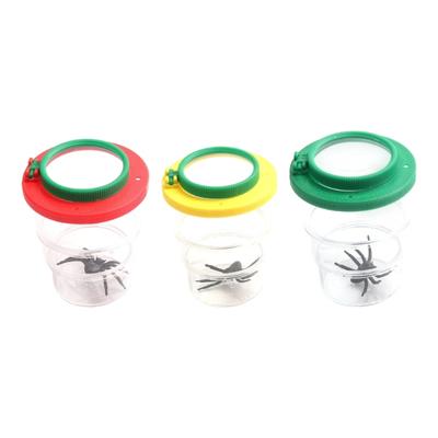 Insect Observation Container Clear 3-Section Insect Viewing Cups for Kids and Students, Portable Nature Collecting Box