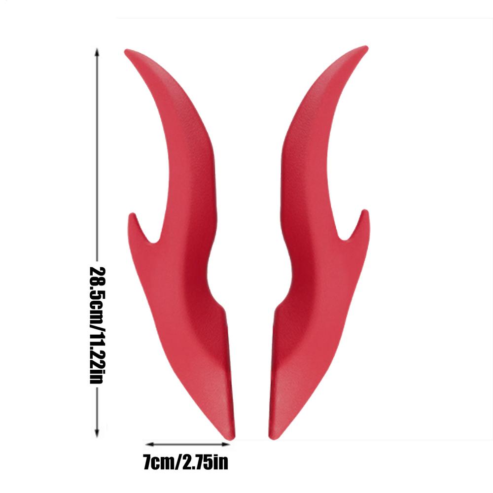 

Car Roof Decoration 1 Pair Adhesive Ornament Car Exterior Decor Dragon Horns for Adventure Halloween Commuting Daily Driving Red