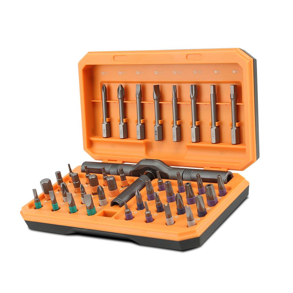 42 in 1 Ratchet Screwdriver Set Multi Functional S2 Alloy Steel Magnetic Screwdriver Bits with Ratchet Handle for Repair