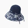 Bohemian-style wide-brimmed flower straw hat, sun protection hat for women