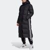 Adidas Originals Long Down Windproof Warm Casual Sports Comfortable Long Hooded Down Jacket Women Jacket Black GD2498