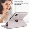 Case + Tempered Glass for iPad Pro 12.9" (3/4/5/6 2018-2022) Pink Leather Effect Rotary Protection