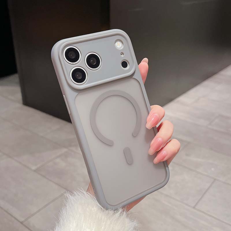 

Matte Shockproof Bumper translucent Case for iPhone 17 16 15 14 13 Pro Max For Magsafe Charging Magnetic Clear Hard Cover iPhone 15