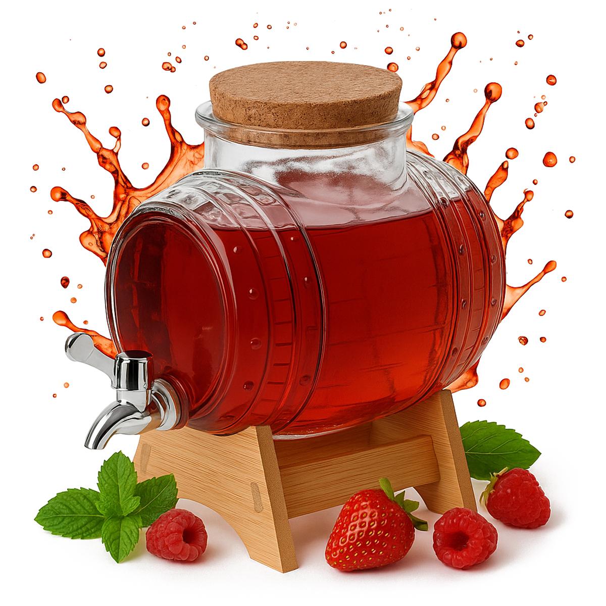 Bimberek Antałek Serie - Glazen Vat - 3L - Met Kran - Decoratieve Dispenser