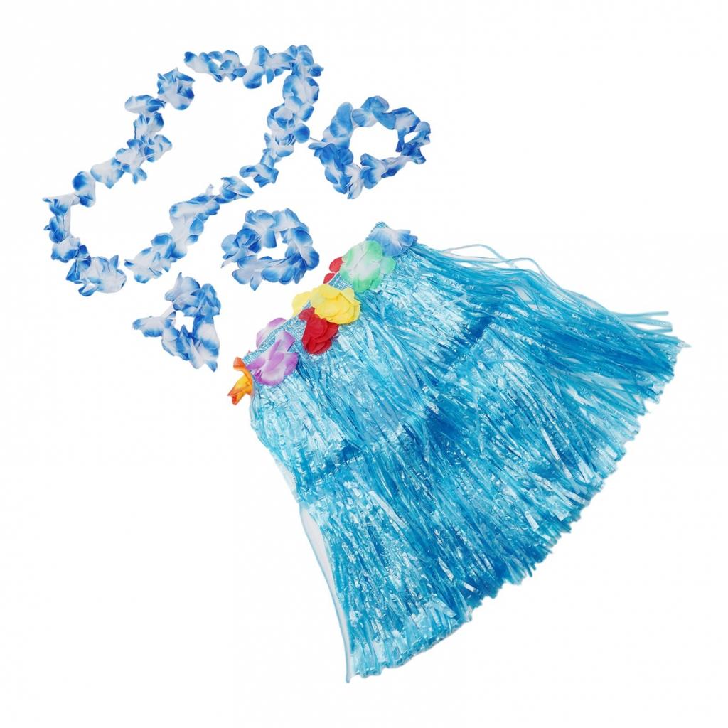 Barn Hawaiian Hula Dans Grässkjorta Halsband Pannband Armband Maskeraddräkt/Kostym