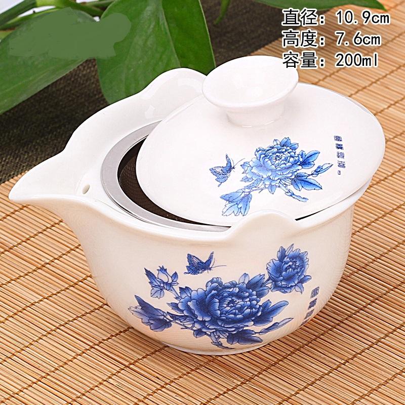 Chinese Traditional Teapot Tea Set Ceramic Gaiwan Brewing TeaPot Household Anti-Scalding Hand Grasp Pot Tea Set Accessorie