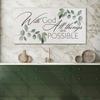 1 piece of modern religious inspired wall art canvas print - "Everything is possible with God" Matthew Gospel scripture, simple
