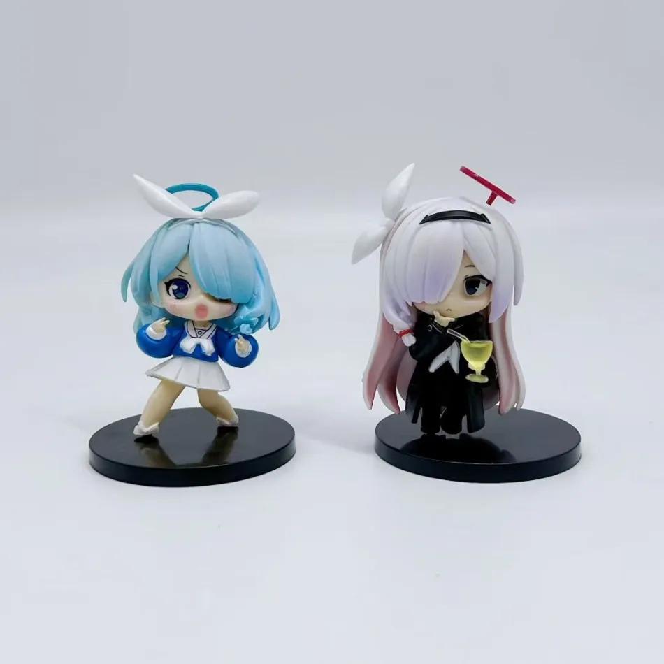 Anime Prana Roztomilá Q Verze 8CM Blue Archive Figurka Stojící na Ploše Modelová Animace Hračka Dárek Sbírka Ozdoby PVC