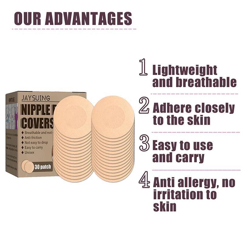 30 Stück Unsichtbares Brustband Einweg-Nippelpflaster Überzüge auf BH Brust