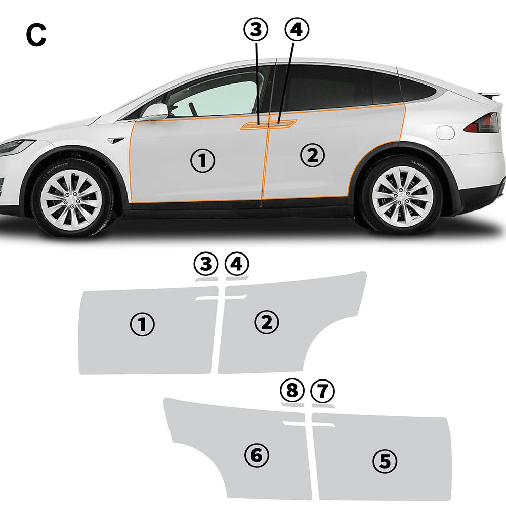 for Tesla Model X 2016 2017 2018 2019 2020 2025 TPU Car Paint Protection Film PPF Pre-cut Scratch Resistant Clear Bra Kit
