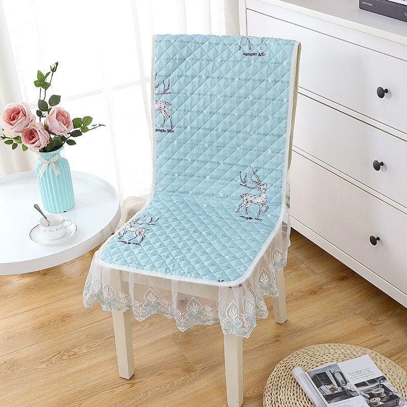 Lace Wave Lace Chair Cover Thickened Dining Table Seat  Cushion European Style Large Flower Table Cloth Integrated Chair Mat