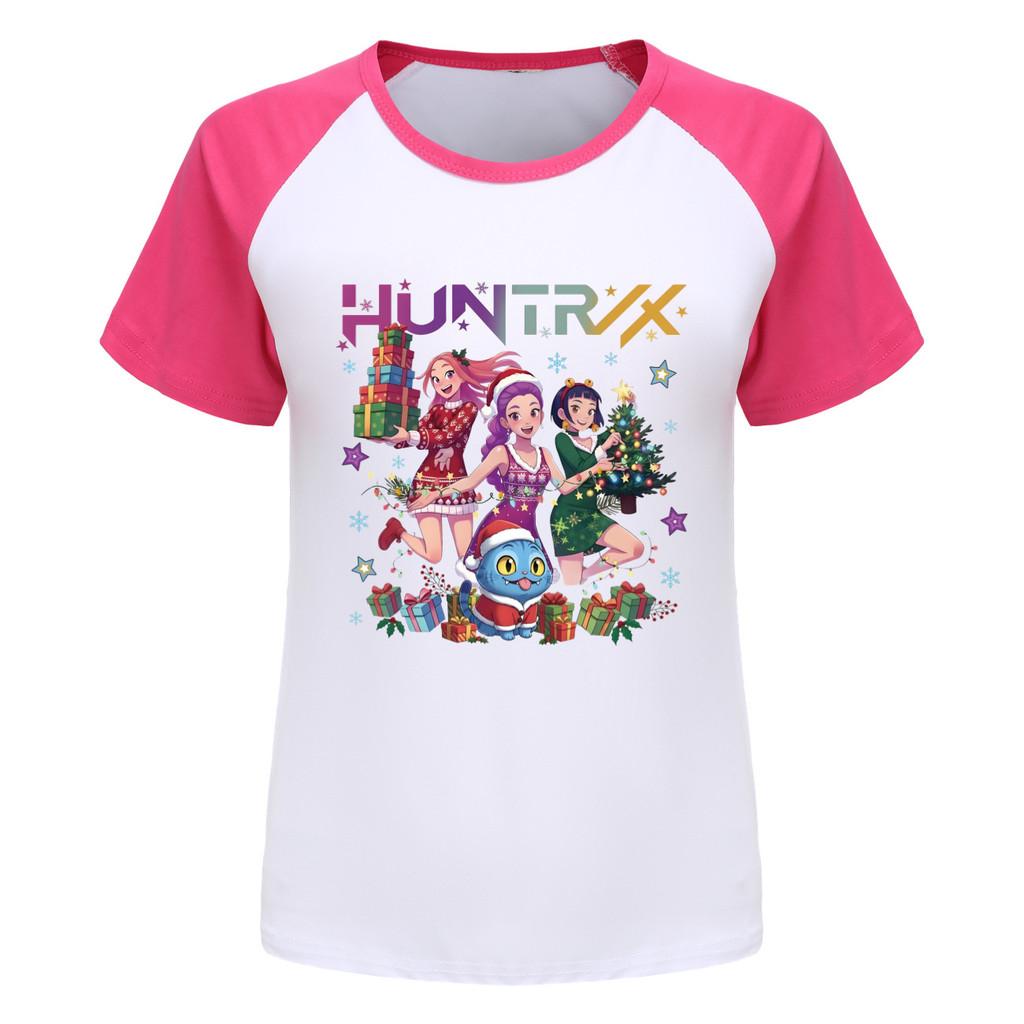 5084 Barn Flickor Jul Nyår Rumi Zoey Mira Tryck Raglan Kortärmad T-shirt