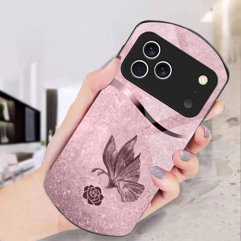 Vol Oosterse elegantie Voor iPhone 17 Air 16 15 14 Pro 13 Plus 12 mini 11 Pro Max XR X 7 8 Elliptisch Gehard Glas Telefoonhoes