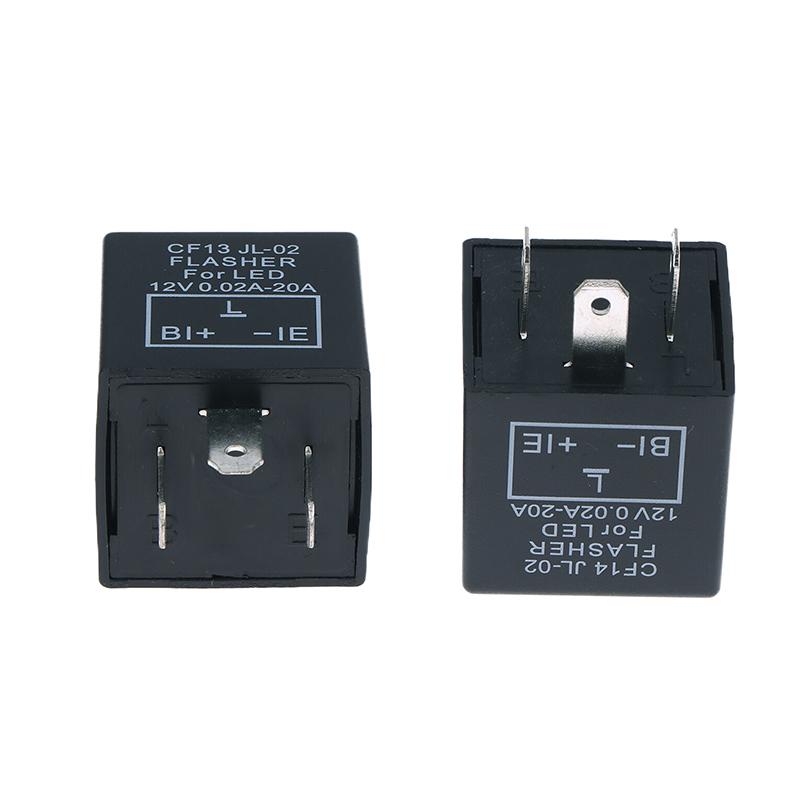 Practical CF13KT CF13 CF14 Universal 3 Pin 12V 0.02A-20A Adjustable LED Turn Light Flasher Flash Relay Motorcycle Switch