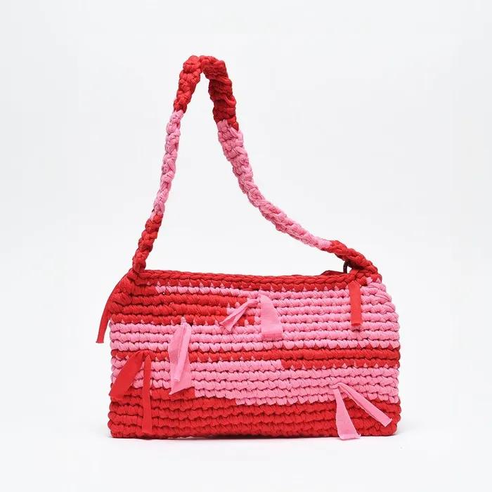 Becky Knit Bag_Red Pink