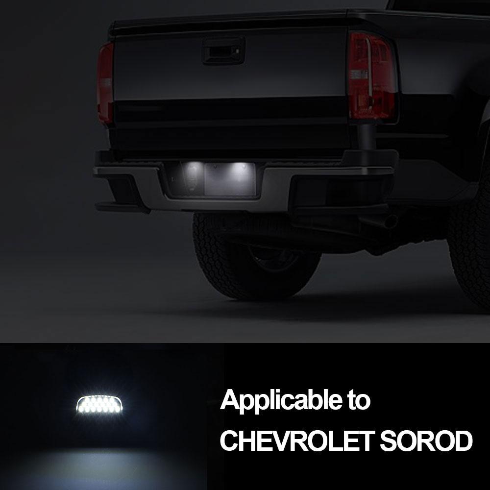 2 Pcs Led Car Number License Plate Lights Lamp Assembly For Chevrolet Silverado Escalade Avalanche GMC Sierra 1500 2500 3500 New
