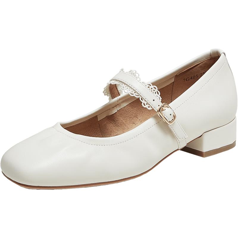 TATA Sheepskin Mary Jane Flats 37
