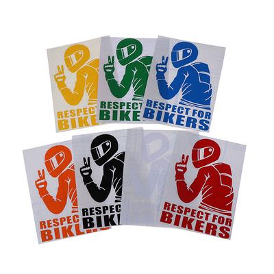 Respect For Bikers Auto Decoration Car Bicycle Sticker Removable Decal Stickers