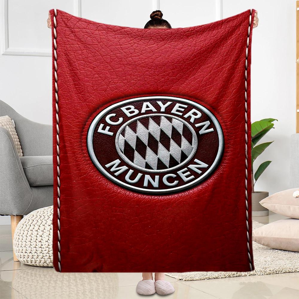 Bayern Munich Blanket Ultra-Soft Suitable for Office Seaside Chair for All Occasions Digital Print Ideal Gift for Friends Family Couples Picnic