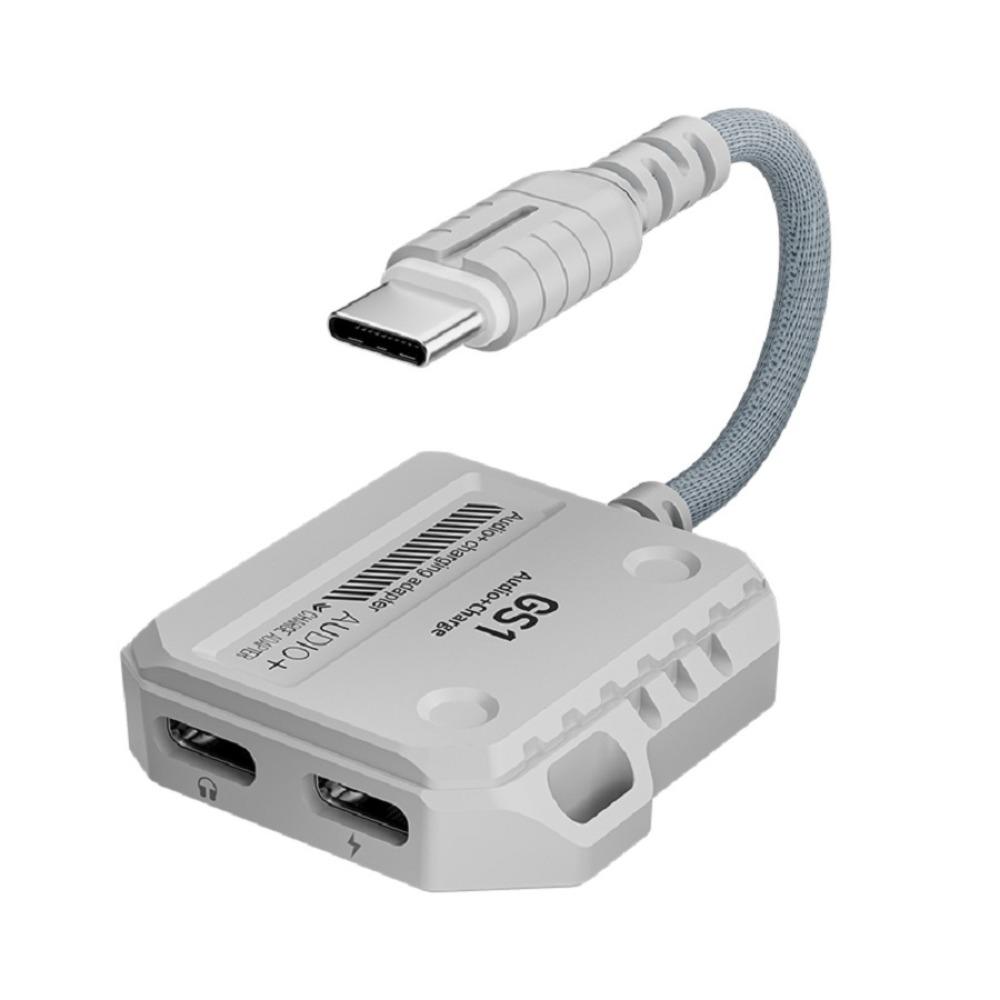 Type-C Interface 2 in 1 USB C Adapter 3.5MM Audio Adapter  Digital Accessories