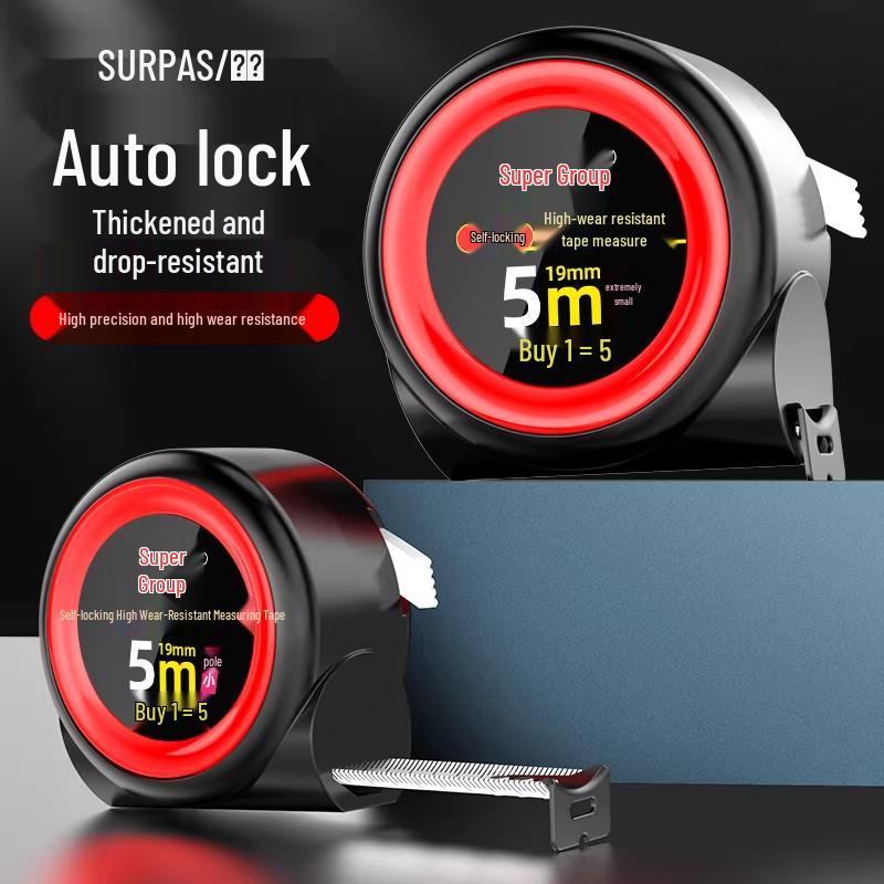 German Fluorescent Stainless Steel Measuring Tape - 5/3/10 Meter, Thickened Anti-Cut Design for Household Use