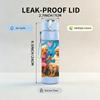 1PC Two Elderly Lady Warm Scene 750ml Color Plastic Sports Water Bottle Leakproof Flip Straw Lid For Sports Office Home Use