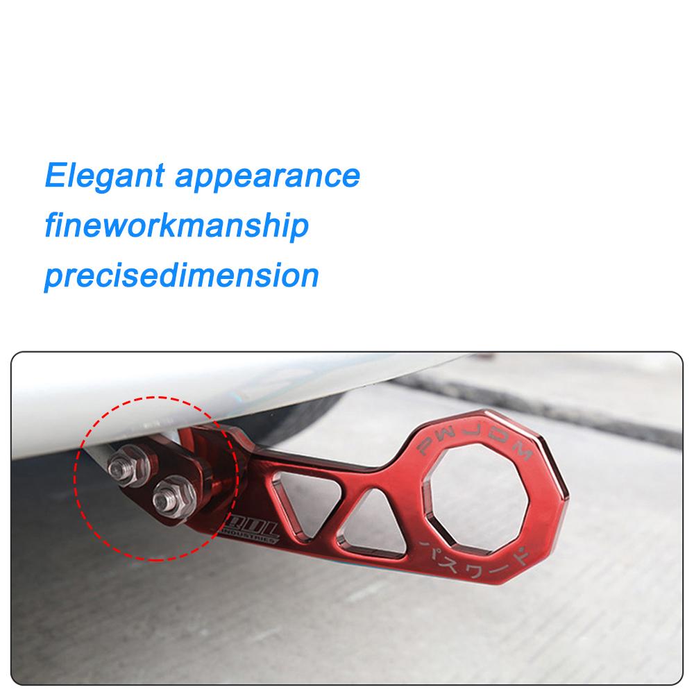 Rhombic Towbar Car Accessories AK-8108 Universal Car Front Trailer Hook Towing Tools for JDM Aluminum Alloy Car Auto Rear Bumper