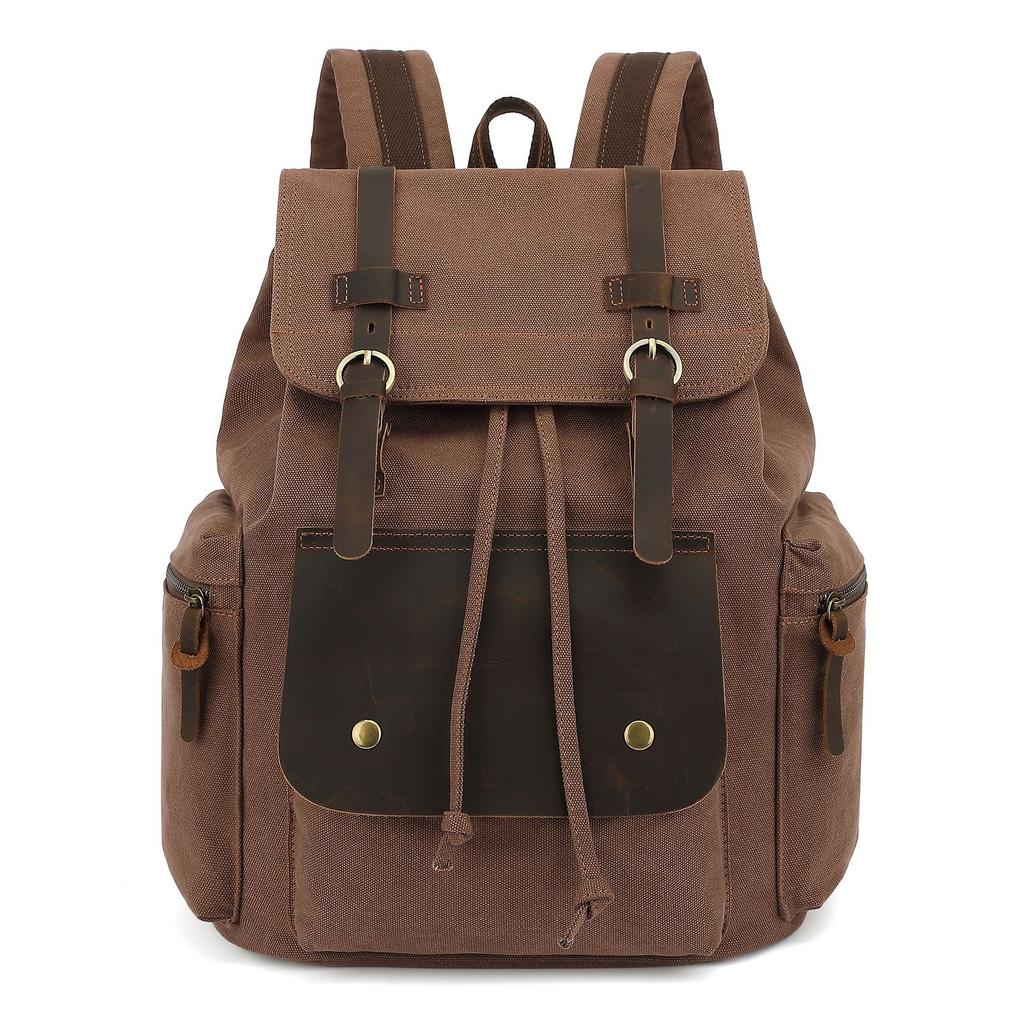Vintage Canvas Backpacks For Men Large Capacity Laptop Backpacks Durable Canvas Briefcase Rucksack for Business Travel Office