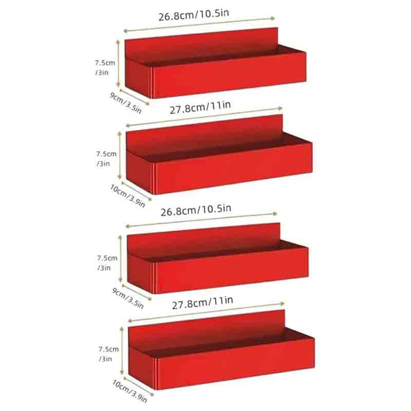 Magnetic Storage Basket Refrigerator Side Organizer Plastic Spice Rack for Kitchen Microwave Washing Machine No Drilling