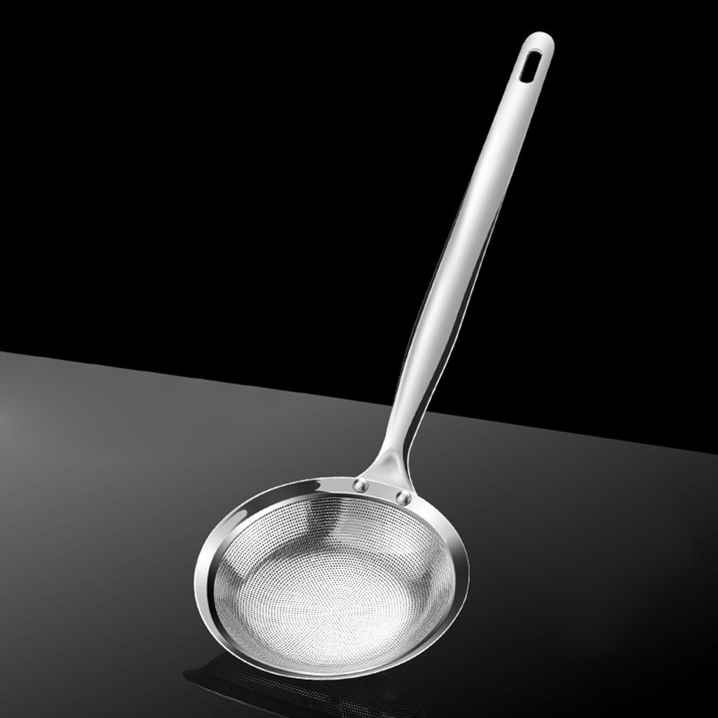 Oil Skimmer Ladle Fine Mesh 316 Stainless Steel Strainer for Removing Foam and Residue Home Kitchen Cooking Tool for Hot Pot Soup Frying