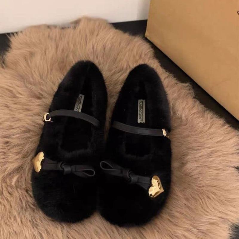 Mary Jane Mao Mao shoes women wear soft-soled velvet beanie shoes 2 new warm cotton shoes in autumn and winter