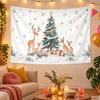 Christmas Theme Wall Tapestry, Xmas Wall Hanging, Holiday Home Bedroom Decoration