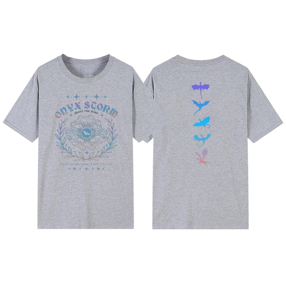 Onyx Storm Basgiath War College T Shirt Xaden Riorson T-shirts Unisex Short Sleeve Tshirts Vintage T-Shirts Bookish Gift Shirt