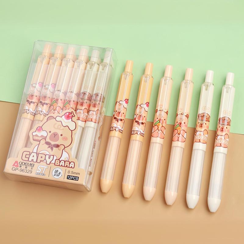 Compact 0.5mm Retractable Pen with Pocket Holder for Students and Office Use