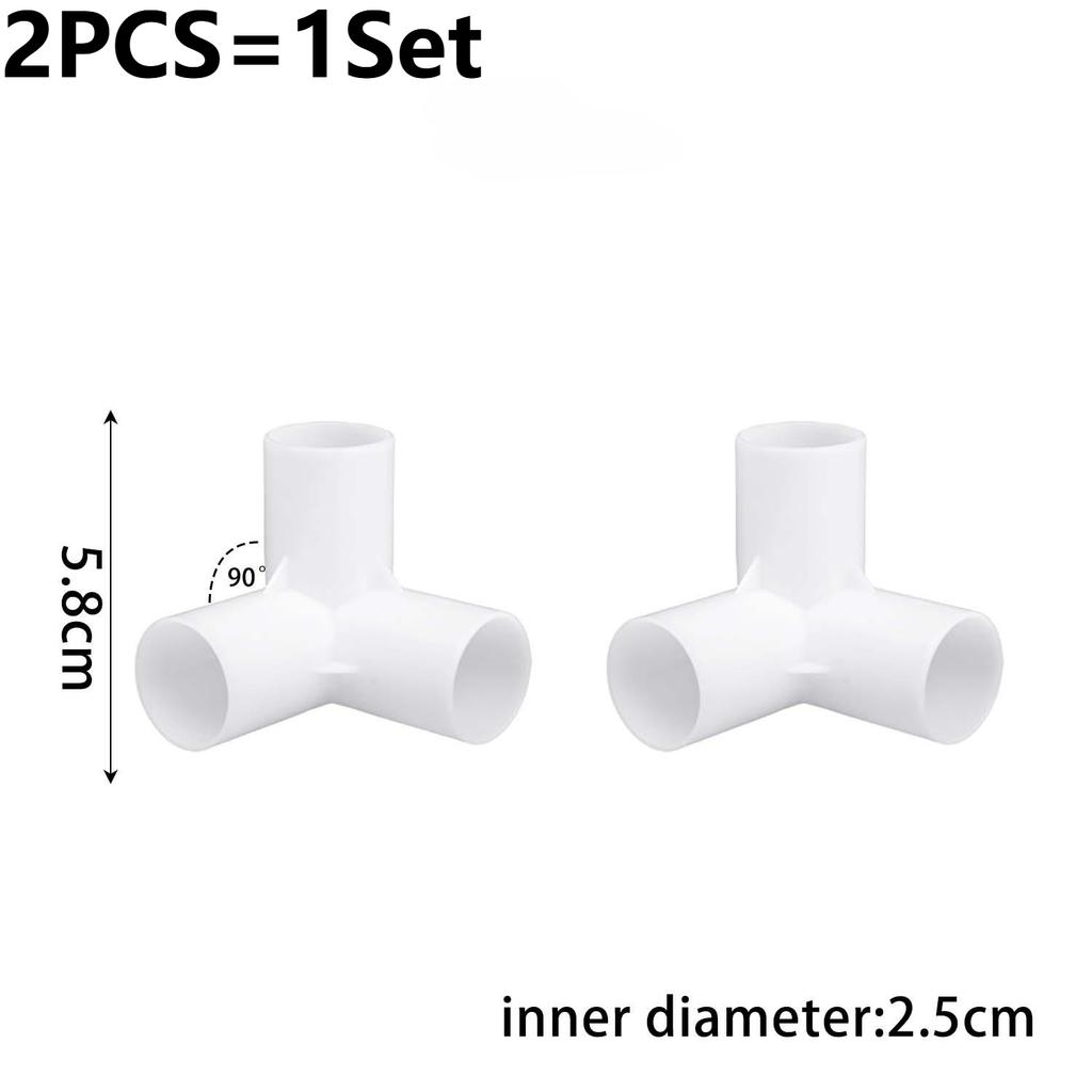 White Black Plastic Pipe Connector PVC Fitting 2/3/4/5 Way Elbow Connector for Building Furniture Greenhouse Shed Pipe Fittings
