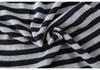 Autumn French Retro V-Neck Batwing Sleeve Striped Loose Sweater Top